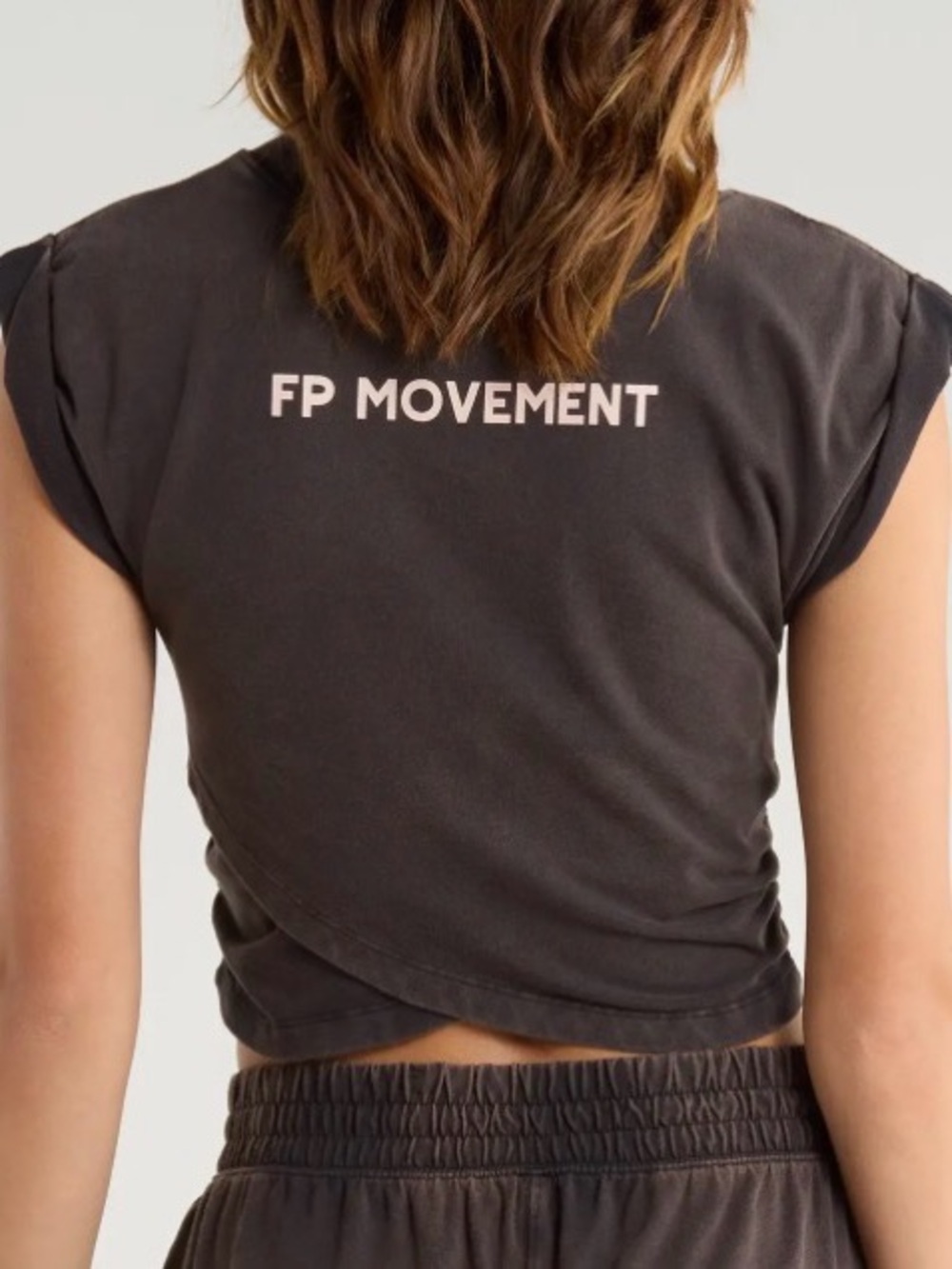 Free People Movement Shadow Combo Motif Crop Tee NWT XS - Picture 2 of 5